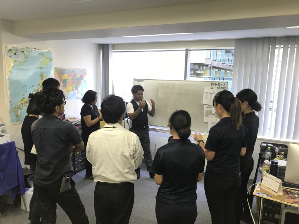 イベント前のチームミーティング